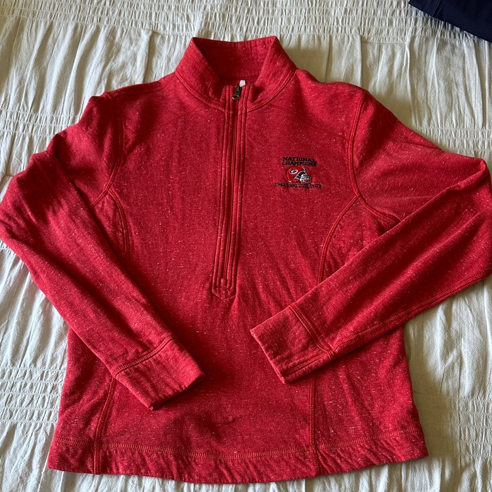 Johnnie-O Georgia National Champions Half Zip - Women’s